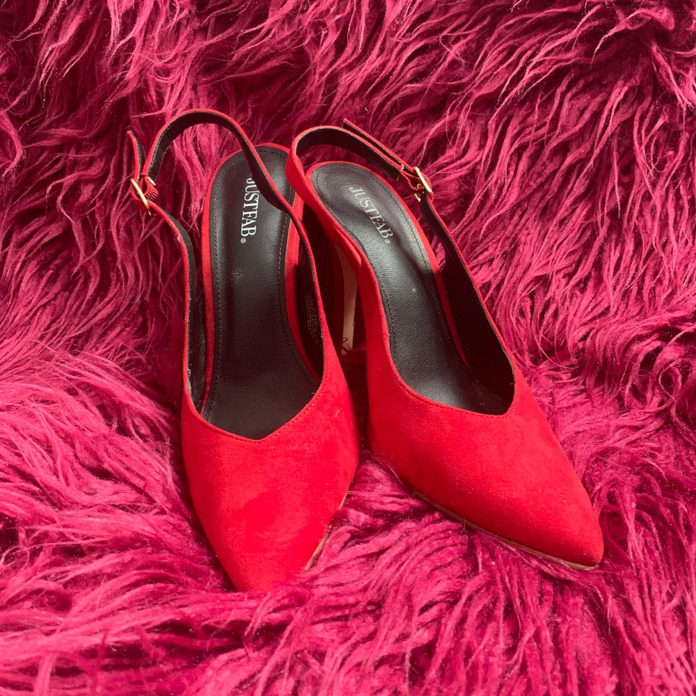 Red Slingbacks - Size 9 (Best for 8 or 8 1/2)